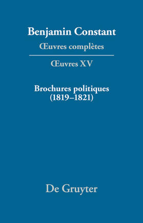 Kloocke / Delbouille |  Brochures politiques (1819¿1821) | Buch |  Sack Fachmedien