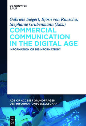 Siegert / Rimscha / Grubenmann |  Commercial Communication in the Digital Age | eBook |  Sack Fachmedien