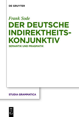 Sode |  Der deutsche Indirektheitskonjunktiv | eBook | Sack Fachmedien