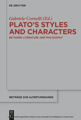 Cornelli |  Plato’s Styles and Characters | eBook | Sack Fachmedien