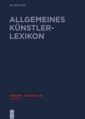 Meißner / Beyer / Savoy | Allgemeines Künstler-Lexikon | Buch | 978-3-11-045426-0 | sack.de