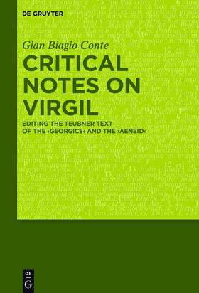 Conte |  Critical Notes on Virgil | Buch |  Sack Fachmedien