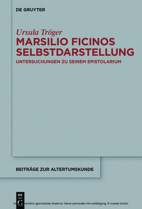 Tröger |  Marsilio Ficinos Selbstdarstellung | eBook | Sack Fachmedien