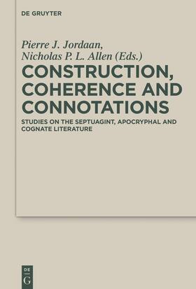 Allen / Jordaan |  Construction, Coherence and Connotations | Buch |  Sack Fachmedien