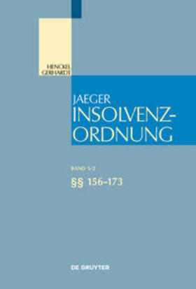  Insolvenzordnung / §§ 156-173 | Buch |  Sack Fachmedien