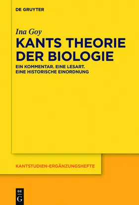 Goy |  Kants Theorie der Biologie | eBook | Sack Fachmedien