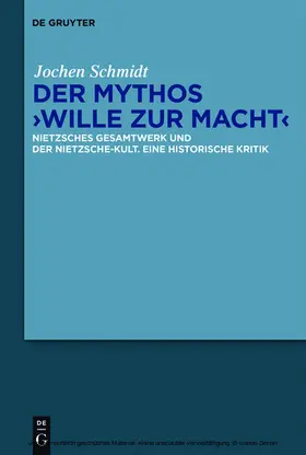 Schmidt |  Der Mythos "Wille zur Macht" | eBook | Sack Fachmedien