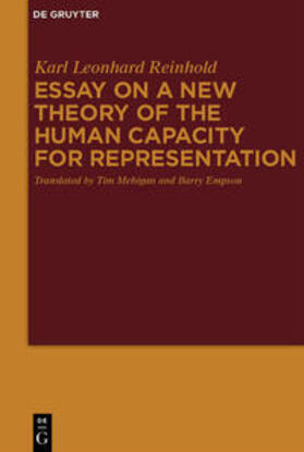 Reinhold |  Essay on a New Theory of the Human Capacity for Representation | Buch |  Sack Fachmedien