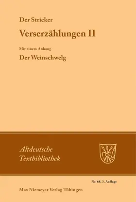 Fischer / Stricker / Janota |  Verserzählungen II | eBook | Sack Fachmedien