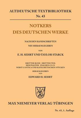 Sehrt |  Notkers des Deutschen Werke | eBook | Sack Fachmedien