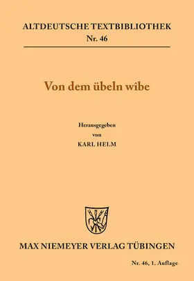 Helm |  Von dem übeln wîbe | Buch |  Sack Fachmedien