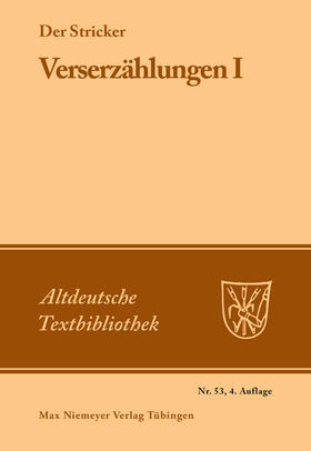 Der Stricker / Janota / Fischer |  Verserzählungen I | Buch |  Sack Fachmedien