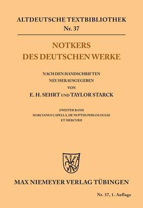 Sehrt / Starck |  Notkers des Deutschen Werke | eBook | Sack Fachmedien