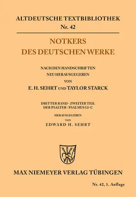 Sehrt |  Notkers des Deutschen Werke | Buch |  Sack Fachmedien