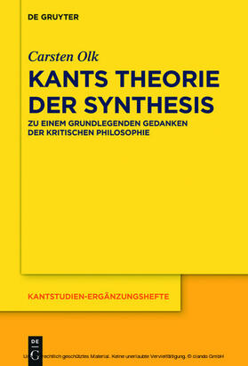 Olk |  Kants Theorie der Synthesis | eBook | Sack Fachmedien