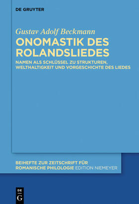 Beckmann |  Onomastik des Rolandsliedes | eBook | Sack Fachmedien