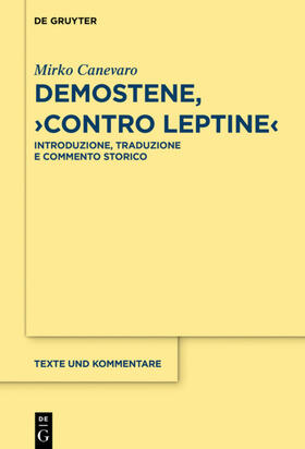 Canevaro |  Demostene, "Contro Leptine" | eBook | Sack Fachmedien