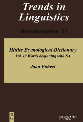 Puhvel |  Jaan Puhvel: Hittite Etymological Dictionary / Words beginning with SA | eBook | Sack Fachmedien