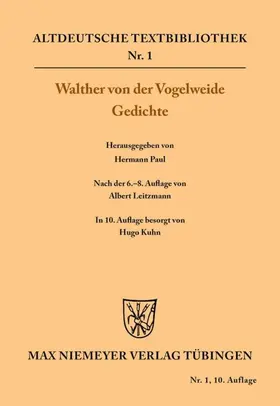 Walther von der Vogelweide / Kuhn |  Gedichte | eBook | Sack Fachmedien