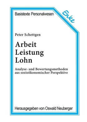 Schettgen | Arbeit, Leistung, Lohn | E-Book | sack.de