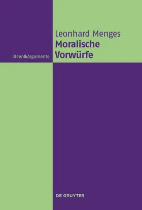 Menges |  Moralische Vorwürfe | Buch |  Sack Fachmedien