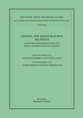Schubert / Lange |  Spiegel der menschlichen Seligkeit | Buch |  Sack Fachmedien