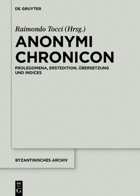 Tocci |  Anonymi Chronicon | eBook | Sack Fachmedien