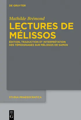 Brémond |  Lectures de Mélissos | eBook | Sack Fachmedien