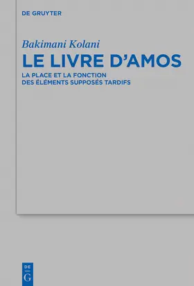 Kolani |  Le livre d’Amos | Buch |  Sack Fachmedien