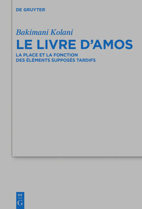 Kolani |  Le livre d’Amos | eBook | Sack Fachmedien