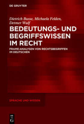 Busse / Wulf / Felden |  Bedeutungs- und Begriffswissen im Recht | Buch |  Sack Fachmedien