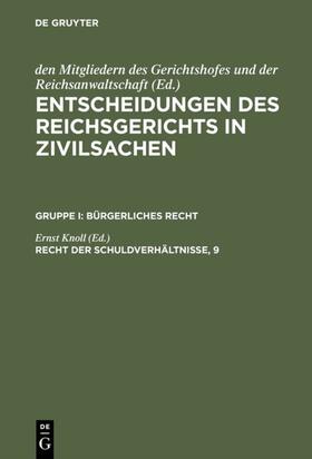 Knoll |  Recht der Schuldverhältnisse, 9 | eBook | Sack Fachmedien