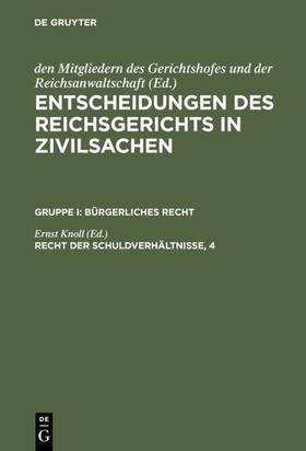 Knoll |  Recht der Schuldverhältnisse, 4 | eBook | Sack Fachmedien