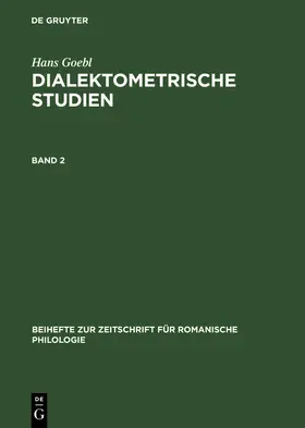 Goebl |  Hans Goebl: Dialektometrische Studien. Band 2 | Buch |  Sack Fachmedien