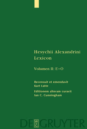 Cunningham / Alexandrinus |  [1) Epsilon – Iota. 2) Kappa – Omicron] | eBook | Sack Fachmedien