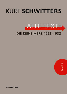 Schwitters / Kocher / Schulz |  Kurt Schwitters: Alle Texte | Buch |  Sack Fachmedien