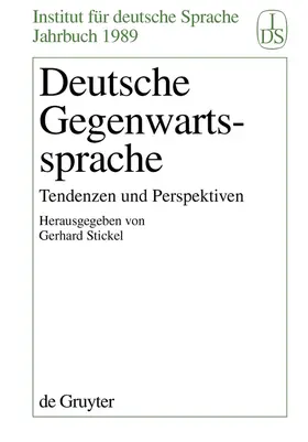 Stickel |  Deutsche Gegenwartssprache | eBook | Sack Fachmedien