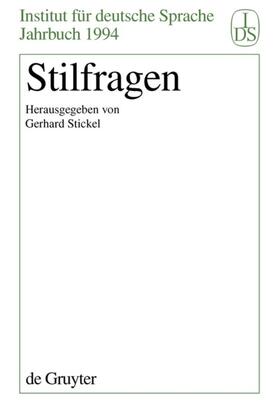 Stickel | Stilfragen | E-Book | sack.de