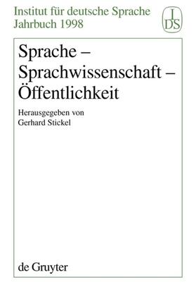 Stickel | Sprache - Sprachwissenschaft - Öffentlichkeit | E-Book | sack.de