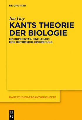Goy |  Kants Theorie der Biologie | Buch |  Sack Fachmedien