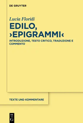 Floridi |  Edilo, ›Epigrammi‹ | Buch |  Sack Fachmedien