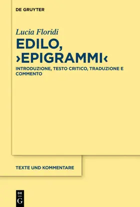 Floridi |  Edilo, ›Epigrammi‹ | eBook | Sack Fachmedien