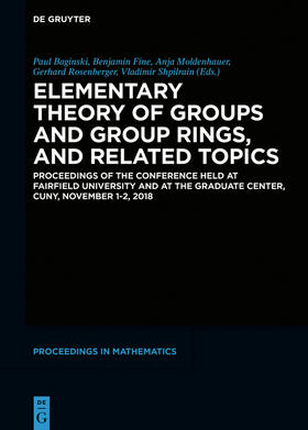 Baginski / Fine / Moldenhauer |  Elementary Theory of Groups and Group Rings, and Related Topics | Buch |  Sack Fachmedien