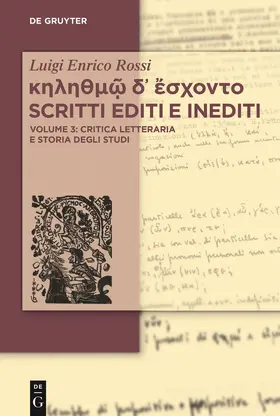 Colesanti / Nicolai / Rossi |  &kappa;&eta;&lambda;&eta;&theta;&mu;&#8183; &delta;&#8125; &#7956;&sigma;&chi;&omicron;&nu;&tau;&omicron; Scritti editi e inediti | Buch |  Sack Fachmedien