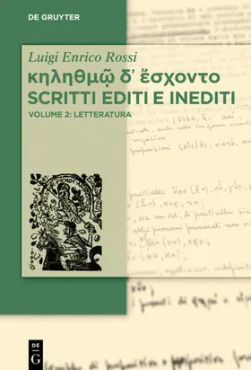 Colesanti / Rossi / Nicolai |  &kappa;&eta;&lambda;&eta;&theta;&mu;&#8183; &delta;&#8125; &#7956;&sigma;&chi;&omicron;&nu;&tau;&omicron; Scritti editi e inediti | eBook | Sack Fachmedien