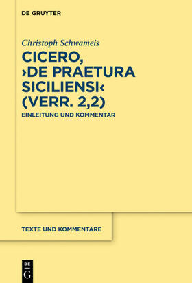 Schwameis |  Cicero, ¿De praetura Siciliensi¿ (Verr. 2,2) | Buch |  Sack Fachmedien