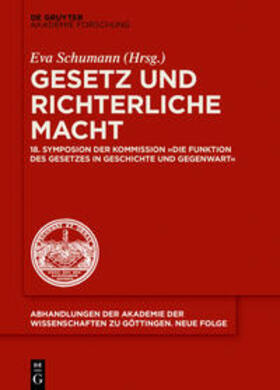 Schumann |  Gesetz und richterliche Macht | eBook | Sack Fachmedien