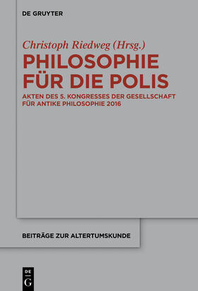 Riedweg |  Philosophie für die Polis | Buch |  Sack Fachmedien