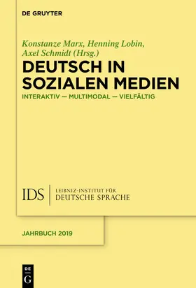 Marx / Lobin / Schmidt | Deutsch in Sozialen Medien | Buch | 978-3-11-067886-4 | sack.de