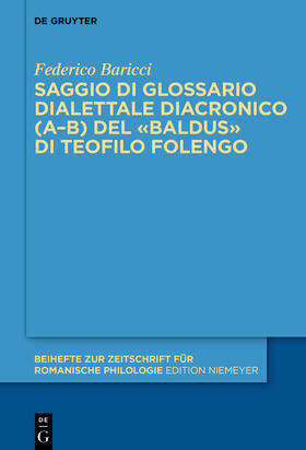 Baricci |  Saggio di glossario dialettale diacronico (A–B) del «Baldus» di Teofilo Folengo | eBook | Sack Fachmedien